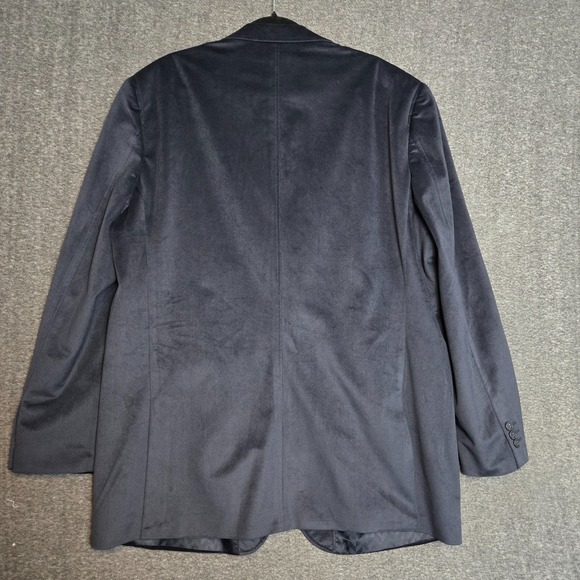 Pronto Uomo Blazer Men's Size 3XLT Blue Suede Sport Coat 2 Button Double Vented - Picture 11 of 11